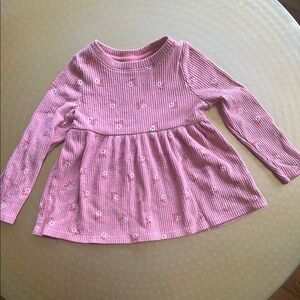 Cat & Jack Pink Long Sleeve Tee with Flared Design